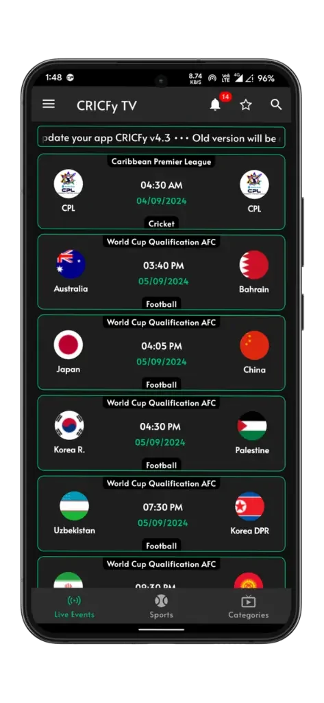 Cricfy Tv APK V5.3 Free Download On Android [CricfytvPro]
