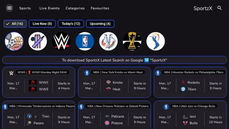 SportzX TV APK Screenshots 1