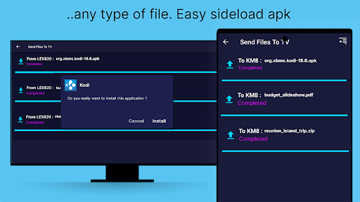 Send files to TV Screenshot image