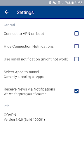 VPN secure fast proxy by GOVPN Screenshot image