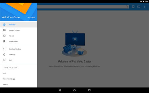 Web Video Cast Screenshot image