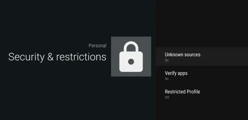 Enable Unknown Sources - MetaTV APK - Movies